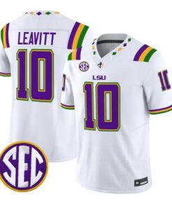 Sam Leavitt #10 LSU Tigers Jersey 2026 Mardi Gras Edition All Stitched 6 Sam Leavitt #10 LSU Tigers Jersey 2026 Mardi Gras Edition All Stitched by My Store NCAA Football Jerseys