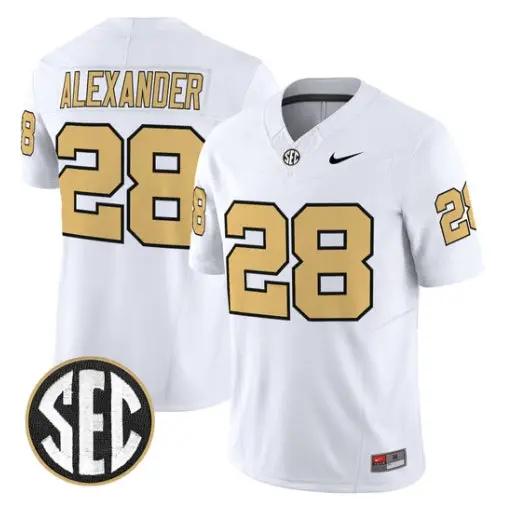 Sedrick Alexander Jersey #7 Vanderbilt Commodores 2026 Vapor Stitched 4 Sedrick Alexander Jersey #7 Vanderbilt Commodores 2026 Vapor Stitched by My Store NCAA Football Jerseys