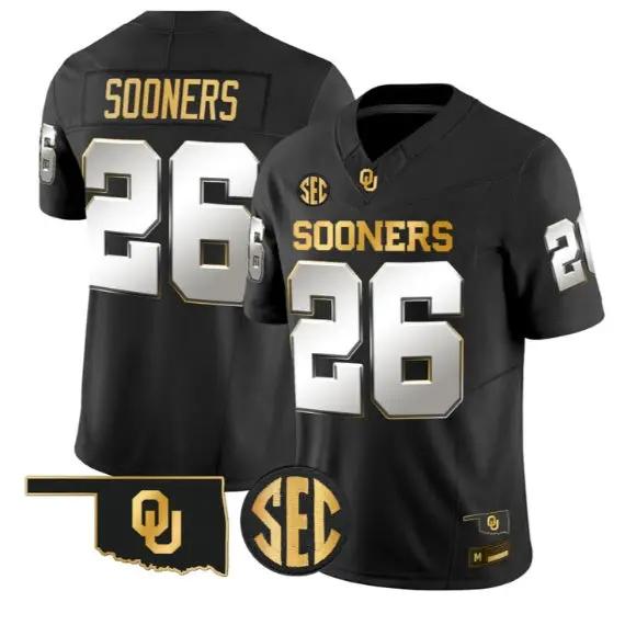 Sooners_26_Oklahoma_Sooners_Jersey_2026_Vapor_Limited_All_Stitched_Black_Limited - Malcom Terry Sooners #26 Oklahoma Sooners Jersey 2026 Vapor Limited All Stitched by My Store NCAA Football Jerseys