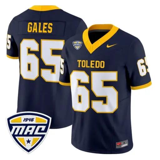 Stephen Gales Jersey #65 Toledo Rockets 2026 Vapor Limited Stitched by My Store NCAA Football Jerseys