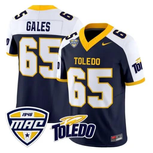 Stephen Gales Jersey #65 Toledo Rockets 2026 Vapor Limited Stitched by My Store NCAA Football Jerseys
