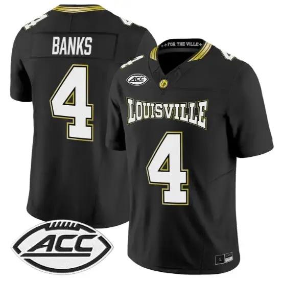 TJ Banks Jersey #4 Louisville Cardinals 2026 For The Ville Vapor All Stitched 1 TJ Banks Jersey #4 Louisville Cardinals 2026 For The Ville Vapor All Stitched by My Store NCAA Football Jerseys