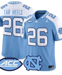 Tar Heels Jersey #26 North Carolina Tar Heels 2026 Limited Stitched by My Store NCAA Football Jerseys
