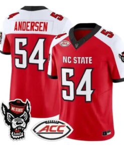Teague Andersen Jersey #54 NC State Wolfpack 2026 Limited Stitched by My Store NCAA Football Jerseys