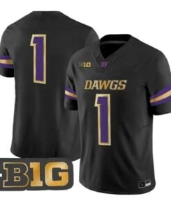 Team Jersey #1 Washington Huskies Jersey 2026 Unleash the Dawgs Vapor Stitched by My Store NCAA Football Jerseys