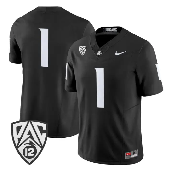 TeamJersey_1_Washington_State_Cougars_2026_Vapor_Stitched_Black - Malcom Terry TeamJersey #1 Washington State Cougars 2026 Vapor Stitched by My Store NCAA Football Jerseys