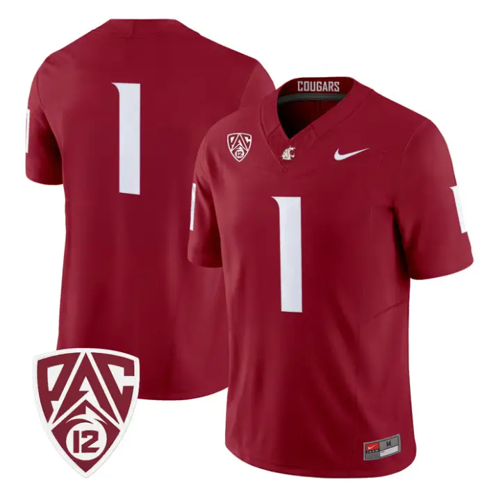 TeamJersey_1_Washington_State_Cougars_2026_Vapor_Stitched_Crimson - Malcom Terry TeamJersey #1 Washington State Cougars 2026 Vapor Stitched by My Store NCAA Football Jerseys