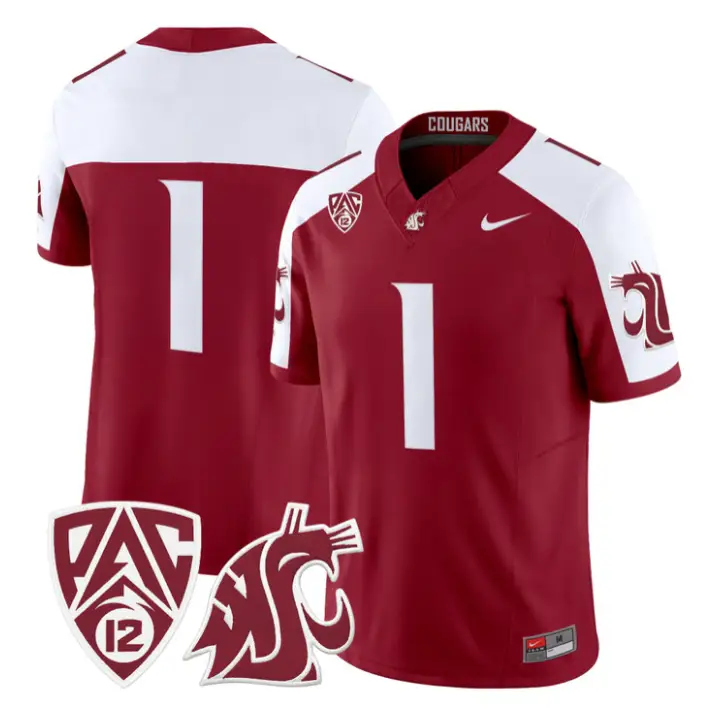 TeamJersey_1_Washington_State_Cougars_2026_Vapor_Stitched_Crimson_Alter - Malcom Terry TeamJersey #1 Washington State Cougars 2026 Vapor Stitched by My Store NCAA Football Jerseys