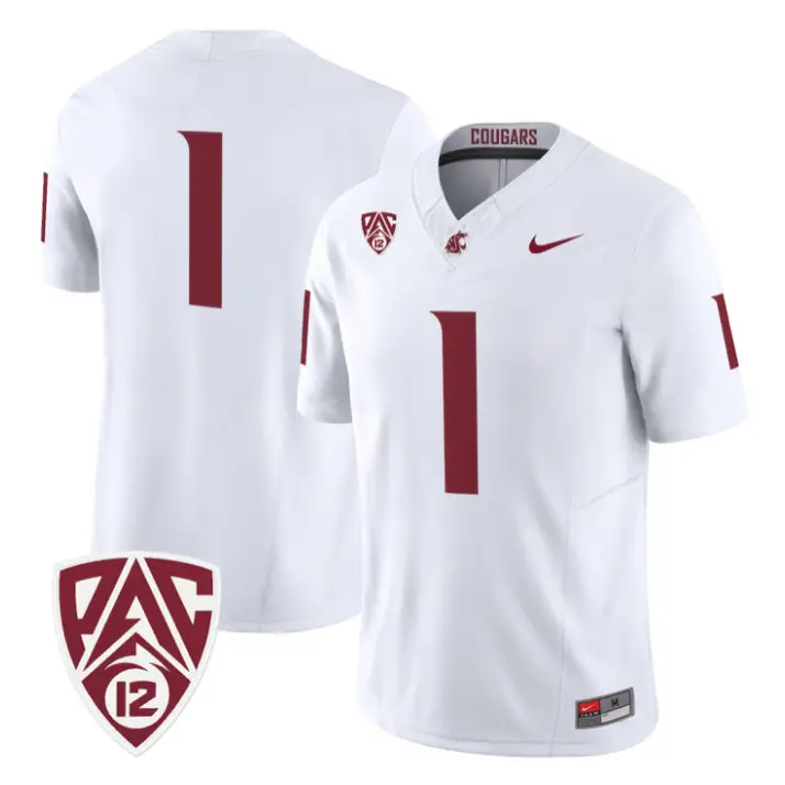 TeamJersey_1_Washington_State_Cougars_2026_Vapor_Stitched_White - Malcom Terry TeamJersey #1 Washington State Cougars 2026 Vapor Stitched by My Store NCAA Football Jerseys