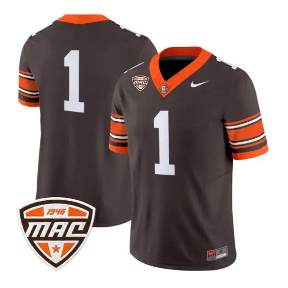 Team Jersey #1 Bowling Green Falcons Jersey 2026 Limited Stitched by My Store NCAA Football Jerseys