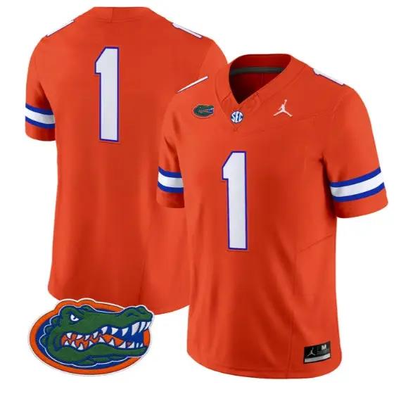 Team Jersey #1 Florida Gators Jersey 2026 Vapor Limited Stitched by My Store NCAA Football Jerseys