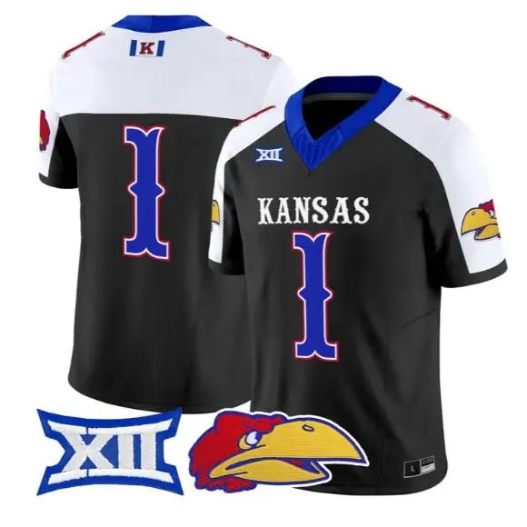 Team Jersey #1 Kansas Jayhawks 2026 Vapor Limited All Stitched 1 Team Jersey #1 Kansas Jayhawks 2026 Vapor Limited All Stitched by My Store NCAA Football Jerseys