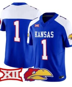 Team Jersey #1 Kansas Jayhawks 2026 Vapor Limited All Stitched 10 Team Jersey #1 Kansas Jayhawks 2026 Vapor Limited All Stitched by My Store NCAA Football Jerseys
