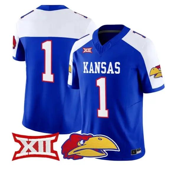 Team Jersey #1 Kansas Jayhawks 2026 Vapor Limited All Stitched 4 Team Jersey #1 Kansas Jayhawks 2026 Vapor Limited All Stitched by My Store NCAA Football Jerseys