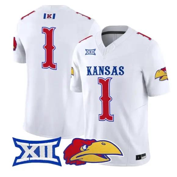 Team Jersey #1 Kansas Jayhawks 2026 Vapor Limited All Stitched 6 Team Jersey #1 Kansas Jayhawks 2026 Vapor Limited All Stitched by My Store NCAA Football Jerseys