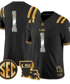 Team Jersey #1 LSU Tigers 2026 Louisiana Patch Gold Vapor Stitched 7 Team Jersey #1 LSU Tigers 2026 Louisiana Patch Gold Vapor Stitched by My Store NCAA Football Jerseys