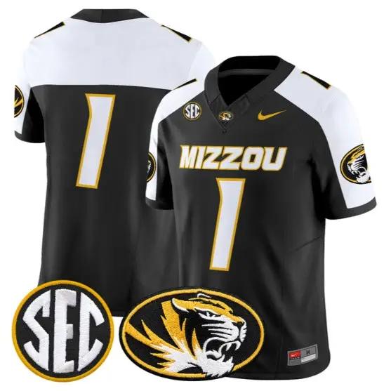 Team Jersey #1 Missouri Tigers Jersey 2026 Vapor Limited All Stitched 1 Team Jersey #1 Missouri Tigers Jersey 2026 Vapor Limited All Stitched by My Store NCAA Football Jerseys