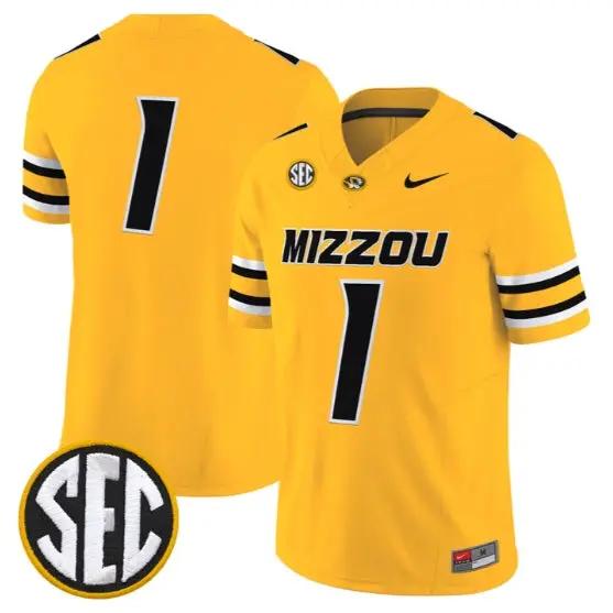 Team Jersey #1 Missouri Tigers Jersey 2026 Vapor Limited All Stitched 4 Team Jersey #1 Missouri Tigers Jersey 2026 Vapor Limited All Stitched by My Store NCAA Football Jerseys