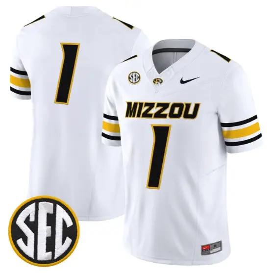 Team Jersey #1 Missouri Tigers Jersey 2026 Vapor Limited All Stitched 5 Team Jersey #1 Missouri Tigers Jersey 2026 Vapor Limited All Stitched by My Store NCAA Football Jerseys
