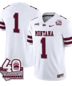 Team Jersey #1 Montana Grizzlies 2026-40th Anniv Patch Stitched 10 Team Jersey #1 Montana Grizzlies 2026-40th Anniv Patch Stitched by My Store NCAA Football Jerseys
