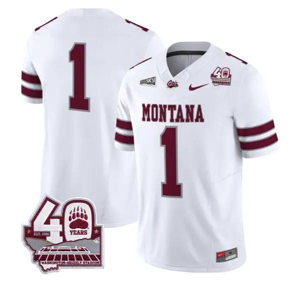 Team Jersey #1 Montana Grizzlies 2026-40th Anniv Patch Stitched 5 Team Jersey #1 Montana Grizzlies 2026-40th Anniv Patch Stitched by My Store NCAA Football Jerseys