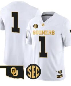 Team Jersey #1 Oklahoma Sooners Jersey 2026 Vapor Limited Stitched by My Store NCAA Football Jerseys