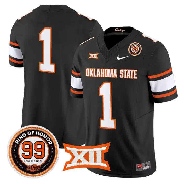 Team Jersey #1 Oklahoma State 2026 Leslie O'neal Limited Stitched 2 Team Jersey #1 Oklahoma State 2026 Leslie O'neal Limited Stitched by My Store NCAA Football Jerseys