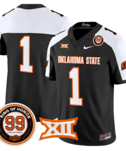 Team Jersey #1 Oklahoma State 2026 Leslie O'neal Limited Stitched by My Store NCAA Football Jerseys