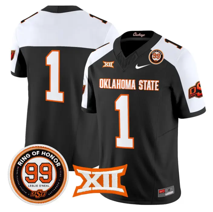 Team Jersey #1 Oklahoma State 2026 Leslie O'neal Limited Stitched 1 Team Jersey #1 Oklahoma State 2026 Leslie O'neal Limited Stitched by My Store NCAA Football Jerseys