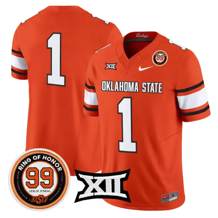 Team Jersey #1 Oklahoma State 2026 Leslie O'neal Limited Stitched 4 Team Jersey #1 Oklahoma State 2026 Leslie O'neal Limited Stitched by My Store NCAA Football Jerseys