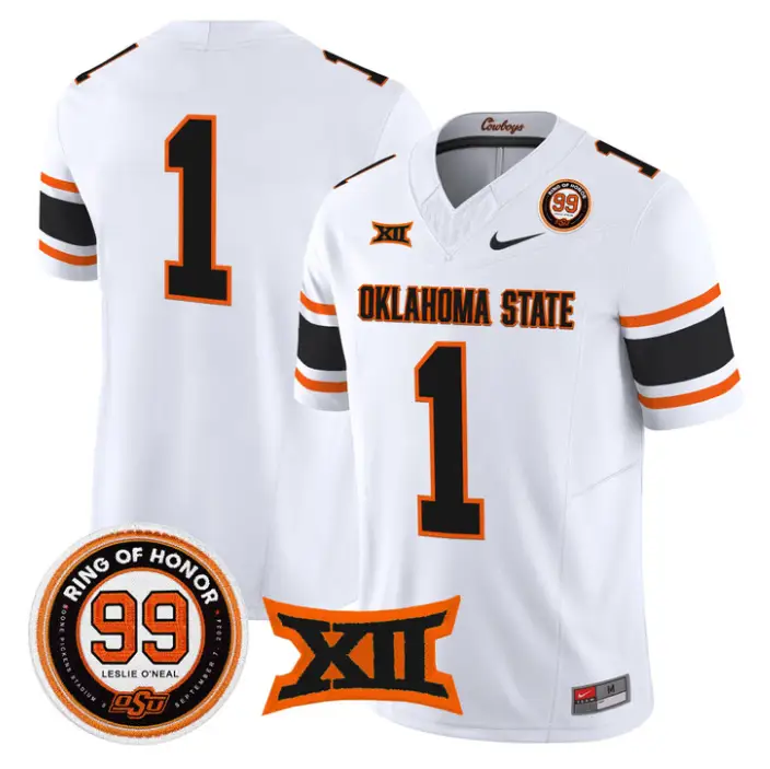 Team Jersey #1 Oklahoma State 2026 Leslie O'neal Limited Stitched 5 Team Jersey #1 Oklahoma State 2026 Leslie O'neal Limited Stitched by My Store NCAA Football Jerseys