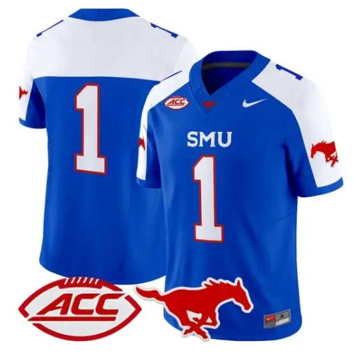 Team Jersey #1 SMU Mustangs 2026 Vapor Limited All Stitched 1 Team Jersey #1 SMU Mustangs 2026 Vapor Limited All Stitched by My Store NCAA Football Jerseys