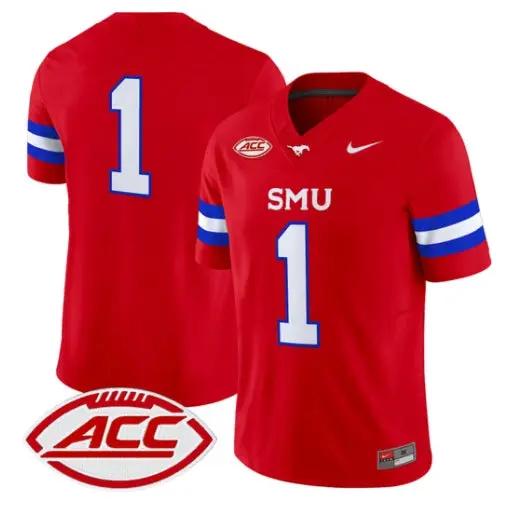 Team Jersey #1 SMU Mustangs 2026 Vapor Limited All Stitched 4 Team Jersey #1 SMU Mustangs 2026 Vapor Limited All Stitched by My Store NCAA Football Jerseys