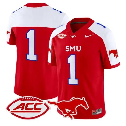 Team Jersey #1 SMU Mustangs 2026 Vapor Limited All Stitched 3 Team Jersey #1 SMU Mustangs 2026 Vapor Limited All Stitched by My Store NCAA Football Jerseys