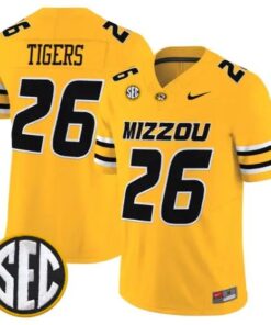 Tigers Mizzou #26 Missouri Tigers Jersey 2026 Vapor Limited Stitched 9 Tigers Mizzou #26 Missouri Tigers Jersey 2026 Vapor Limited Stitched by My Store NCAA Football Jerseys