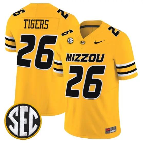 Tigers Mizzou #26 Missouri Tigers Jersey 2026 Vapor Limited Stitched 4 Tigers Mizzou #26 Missouri Tigers Jersey 2026 Vapor Limited Stitched by My Store NCAA Football Jerseys