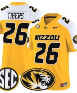 Tigers Mizzou #26 Missouri Tigers Jersey 2026 Vapor Limited Stitched 8 Tigers Mizzou #26 Missouri Tigers Jersey 2026 Vapor Limited Stitched by My Store NCAA Football Jerseys