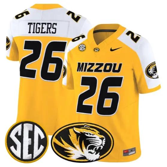 Tigers Mizzou #26 Missouri Tigers Jersey 2026 Vapor Limited Stitched 3 Tigers Mizzou #26 Missouri Tigers Jersey 2026 Vapor Limited Stitched by My Store NCAA Football Jerseys
