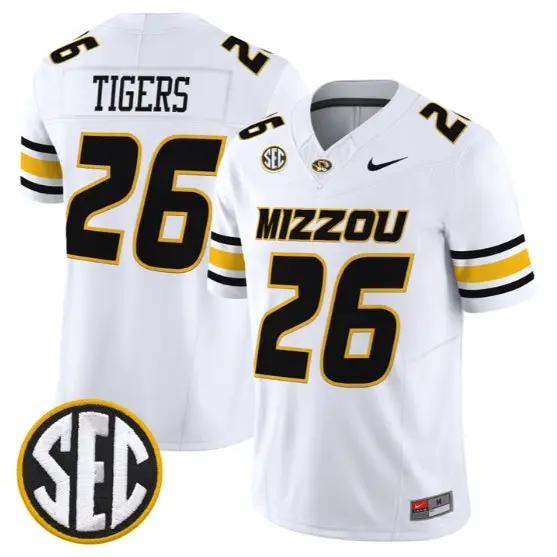 Tigers Mizzou #26 Missouri Tigers Jersey 2026 Vapor Limited Stitched 5 Tigers Mizzou #26 Missouri Tigers Jersey 2026 Vapor Limited Stitched by My Store NCAA Football Jerseys