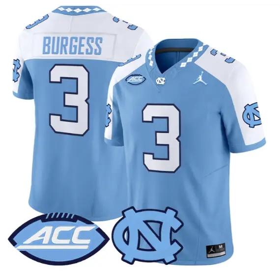 Travis Burgess Jersey #3 North Carolina Tar Heels 2026 All Stitched 1 Travis Burgess Jersey #3 North Carolina Tar Heels 2026 All Stitched by My Store NCAA Football Jerseys