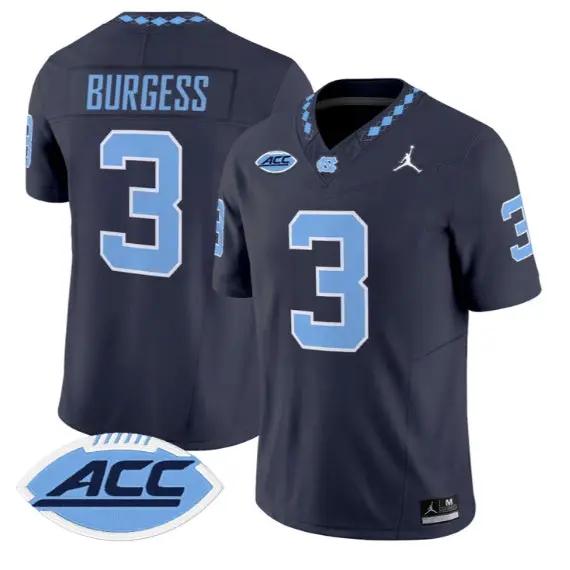 Travis Burgess Jersey #3 North Carolina Tar Heels 2026 All Stitched 4 Travis Burgess Jersey #3 North Carolina Tar Heels 2026 All Stitched by My Store NCAA Football Jerseys