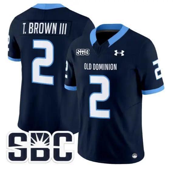 Tre' Brown III Jersey #2 Old Dominion Monarchs 2026 Limited Stitched 2 Tre' Brown III Jersey #2 Old Dominion Monarchs 2026 Limited Stitched by My Store NCAA Football Jerseys