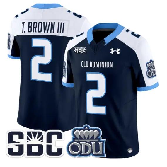 Tre' Brown III Jersey #2 Old Dominion Monarchs 2026 Limited Stitched 4 Tre' Brown III Jersey #2 Old Dominion Monarchs 2026 Limited Stitched by My Store NCAA Football Jerseys