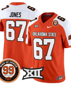 Trevin Jones Jersey #67 Oklahoma State 2026 Leslie O'neal Stitched 8 Trevin Jones Jersey #67 Oklahoma State 2026 Leslie O'neal Stitched by My Store NCAA Football Jerseys
