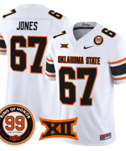 Trevin Jones Jersey #67 Oklahoma State 2026 Leslie O'neal Stitched 10 Trevin Jones Jersey #67 Oklahoma State 2026 Leslie O'neal Stitched by My Store NCAA Football Jerseys