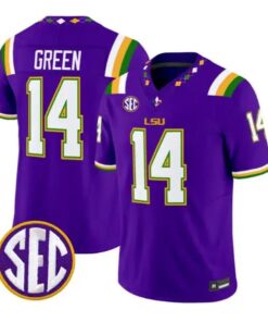 Trey'Dez Green #14 LSU Tigers Jersey 2026 Mardi Gras Edition All Stitched 5 Trey'Dez Green #14 LSU Tigers Jersey 2026 Mardi Gras Edition All Stitched by My Store NCAA Football Jerseys