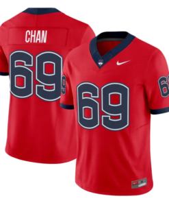 Ty Chan Jersey #69 UConn Huskies 2026 Vapor Limited Football All Stitched by My Store NCAA Football Jerseys