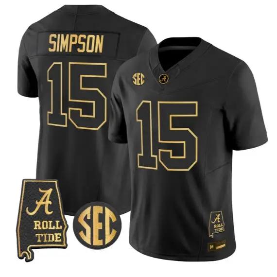 Ty Simpson #15 Alabama Crimson Tide Jersey 2026 Alabama Map Stitched 2 Ty Simpson #15 Alabama Crimson Tide Jersey 2026 Alabama Map Stitched by My Store NCAA Football Jerseys