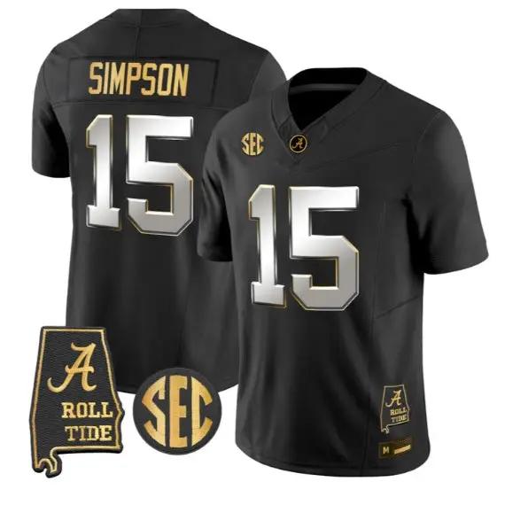 Ty Simpson #15 Alabama Crimson Tide Jersey 2026 Alabama Map Stitched 3 Ty Simpson #15 Alabama Crimson Tide Jersey 2026 Alabama Map Stitched by My Store NCAA Football Jerseys