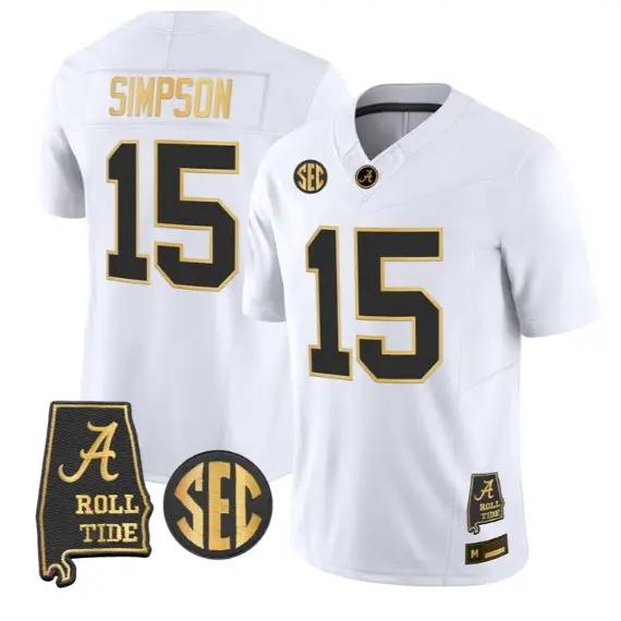 Ty Simpson #15 Alabama Crimson Tide Jersey 2026 Alabama Map Stitched 4 Ty Simpson #15 Alabama Crimson Tide Jersey 2026 Alabama Map Stitched by My Store NCAA Football Jerseys